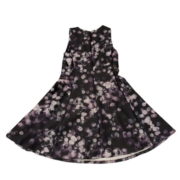 DKNY Purple & Black Purple Confetti Dots Fit and Flare Dress Sleeveless - Picture 5 of 5
